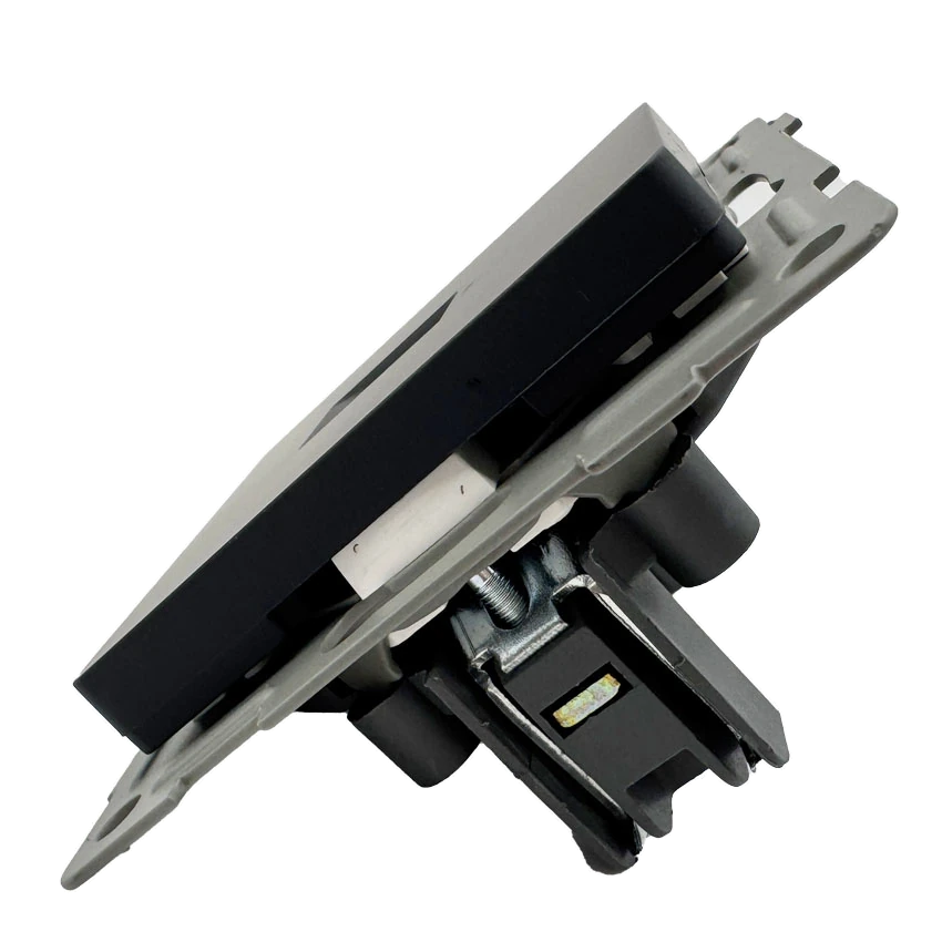 Розетка RJ45 1-я тёмн. серая Софт-тач